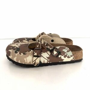 Birki's Dorian Clogs EU 36 / 5 Camo Leather Criss Cross Mules Birkenstock